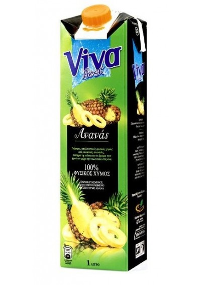 Viva Pineapple Natural Juice 1lt